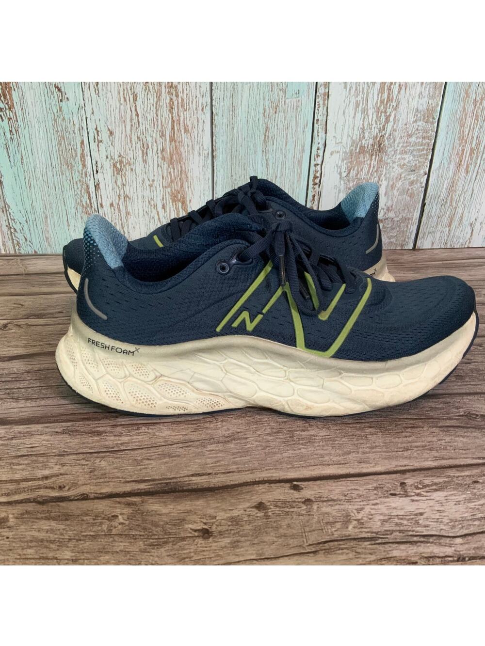 New Balance Fresh Foam X More V4 Navy Green Men's 7.5 Running Shoes